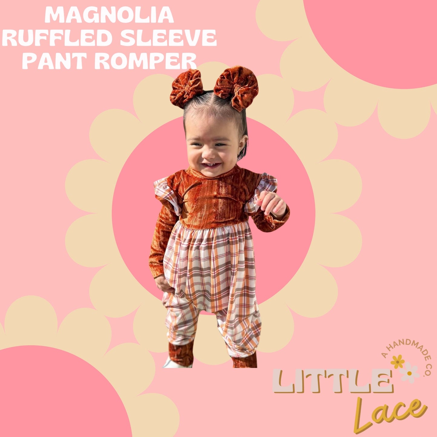 Custom Magnolia Ruffled Sleeve Pant Romper