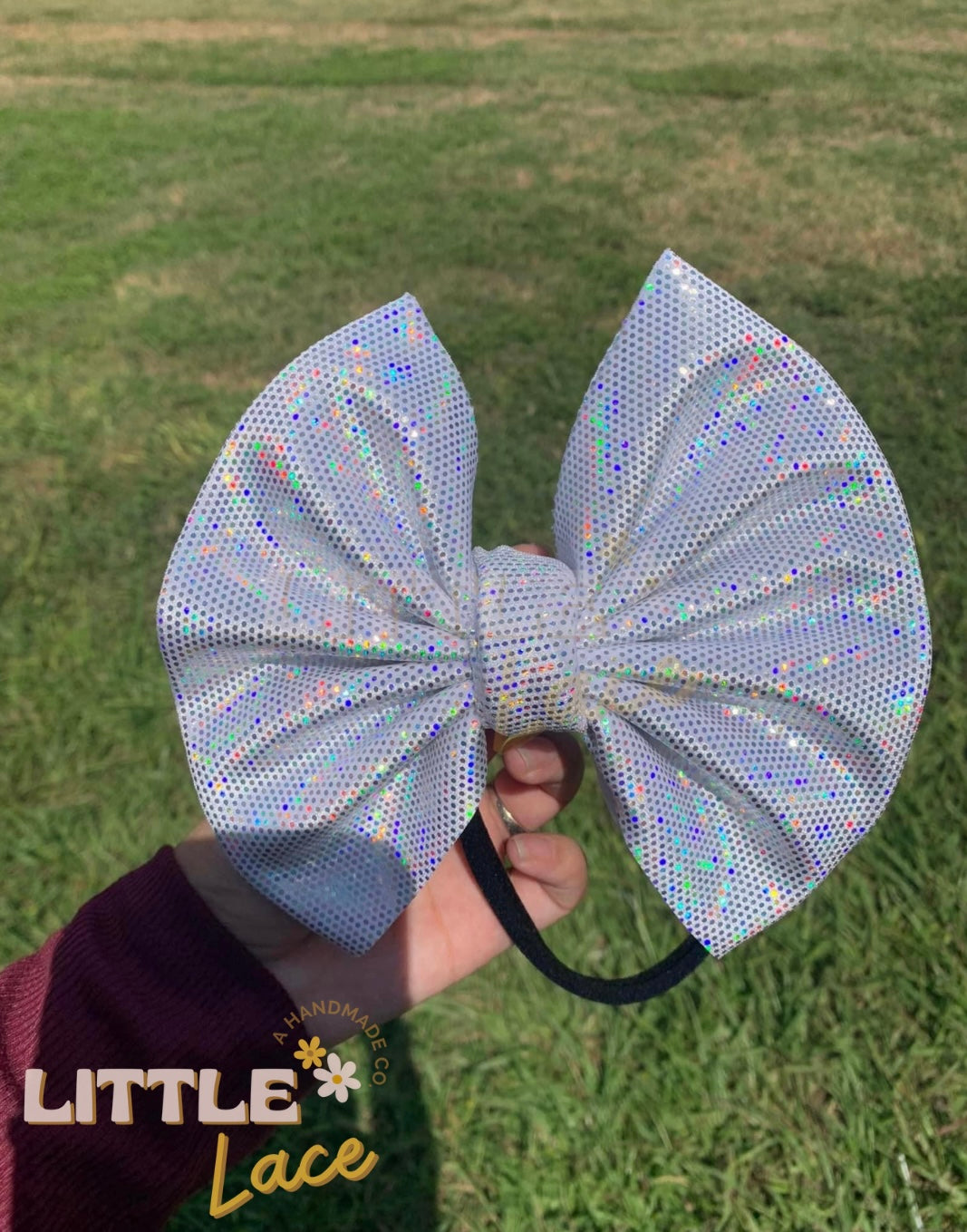 Iridescent Silver Holographic - BOW OPTIONS