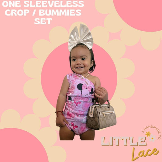 Custom One Sleeveless Crop & Bummie Set